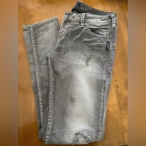 Aiko Skinny Silver Jeans